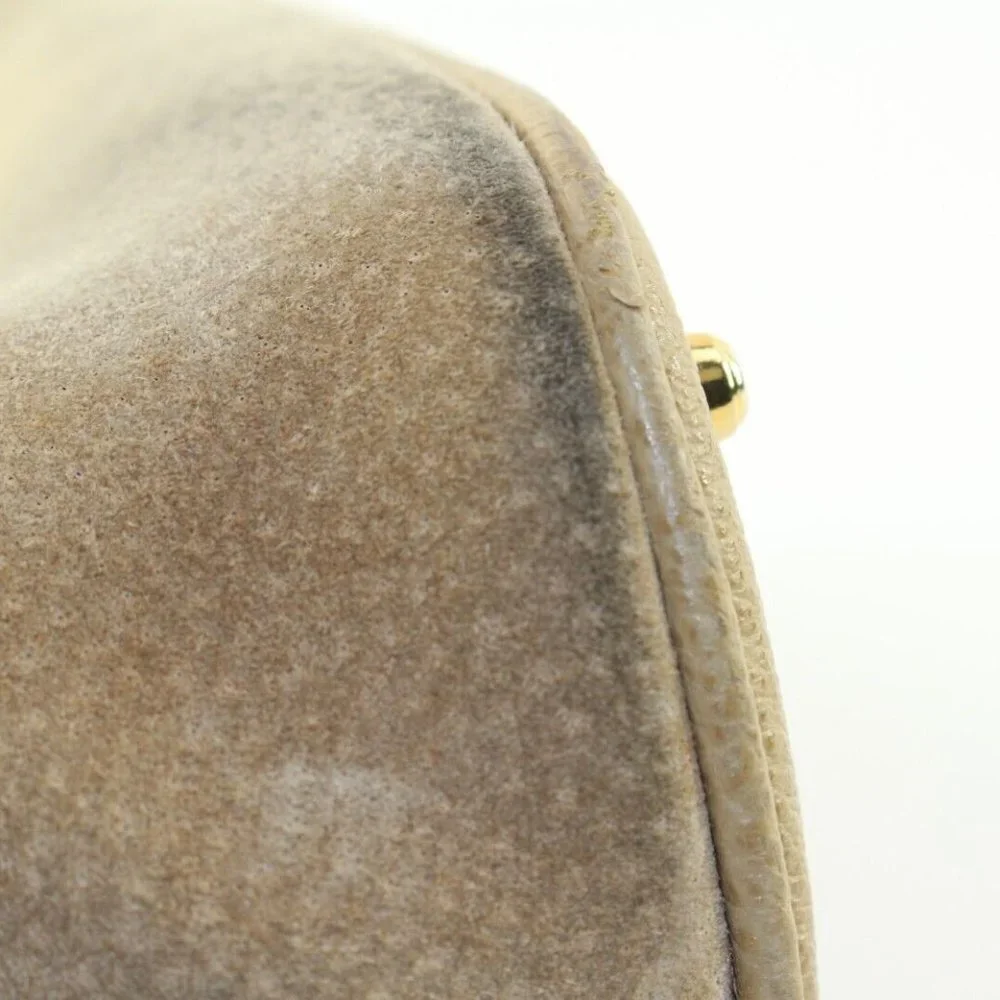 GUCCI Beige Suede Bamboo Dome 1GK1226K